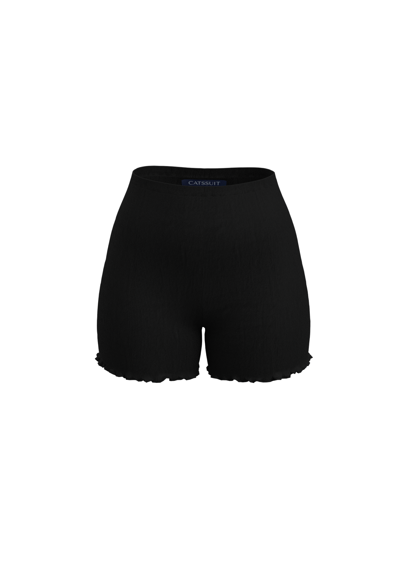 Women’s soft black shorts made from breathable cotton