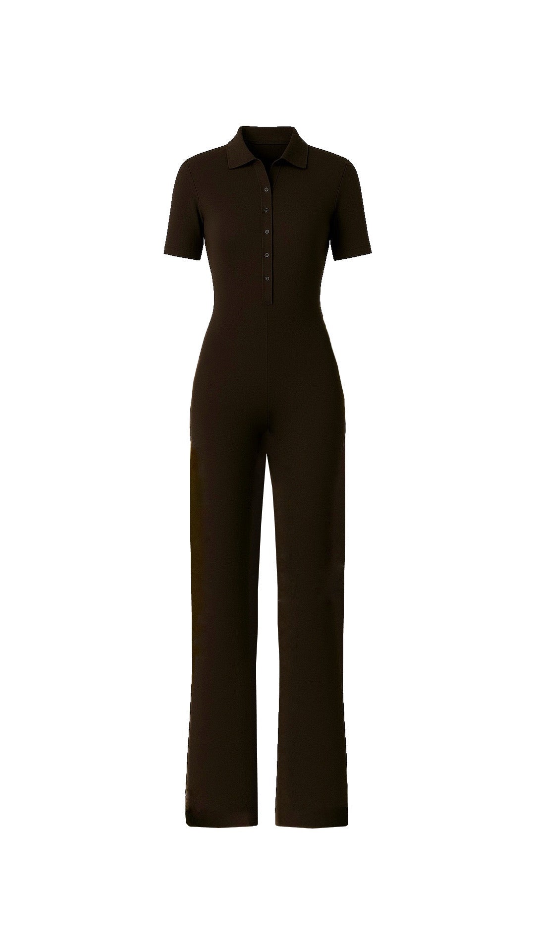 Classic Pink Short-Sleeve Jumpsuit